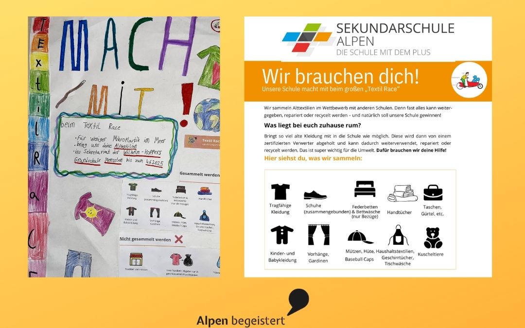 Textil Race 2025 Sekundarschule Alpen und Wilhelm-Koppers Grundschule