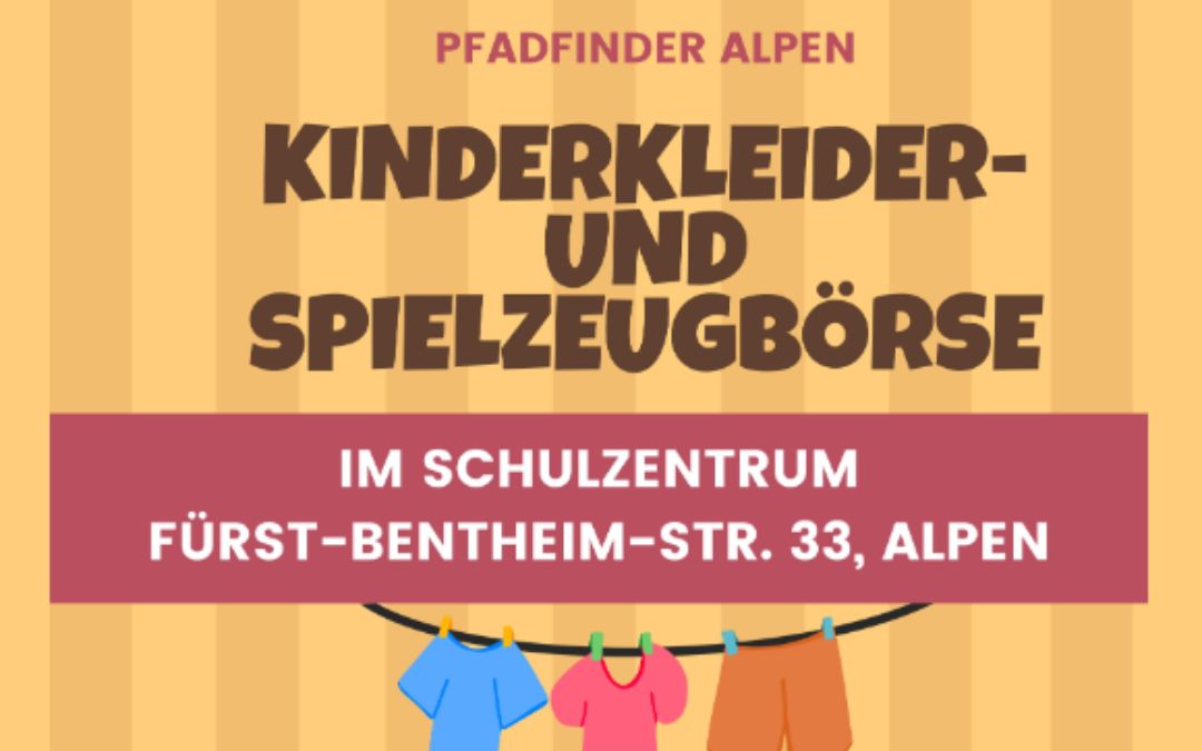 Kinderkleidung- & Spielzeugbörse der Pfadfinder – Anmeldung ab