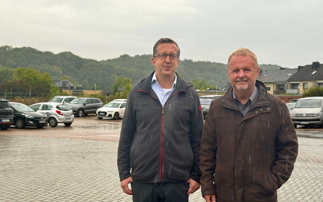Willy-Brandt-Platz in Alpen: – Die Entwicklung des Ortskerns nimmt allmählich Gestalt an