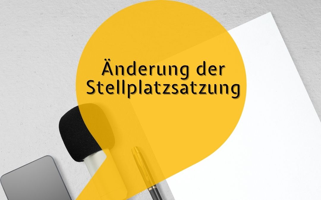 Bekanntmachung 1. Änderung der Stellplatzsatzung